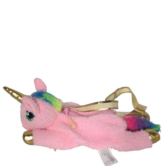 Magic Time International Pink Unicorn Purse Rainbow Plush Stuffed Animal 13" - Picture 5 of 8